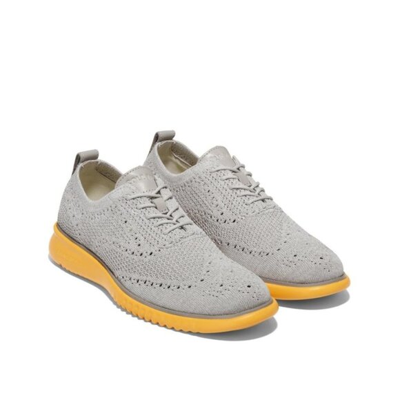 Cole Haan Other - Cole Haan Men's Size 7 2.ZERØGRAND Gray and Orange Stitchlite Wingtip Oxfords